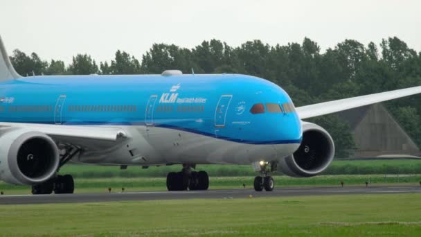 KLM Dreamliner rodaje — Vídeo de stock