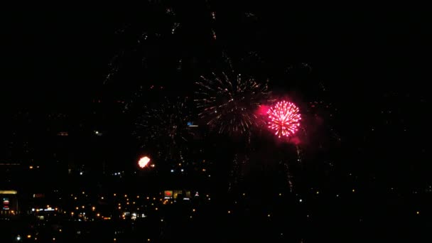 Feuerwerk am Abend — Stockvideo