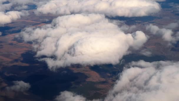 空中 wiev 从下降的飞机 — 图库视频影像