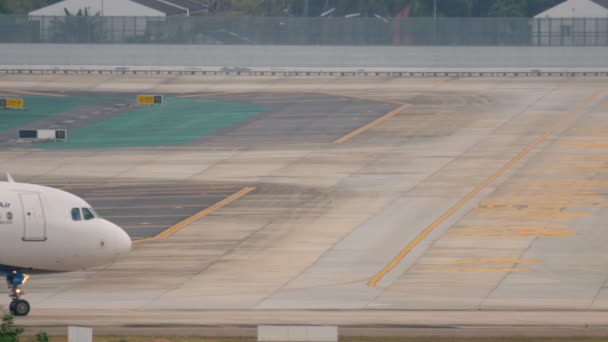 Μπανγκόκ αέρα Airbus 320 τροχοδρόμηση — Αρχείο Βίντεο