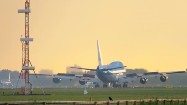 KLM Boeing 747 landing — Stock Video