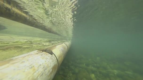 Rafting de bambu em Khao Lak — Vídeo de Stock