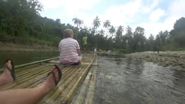 Bambus-Rafting im khao lak — Stockvideo