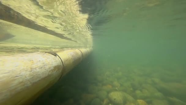 Rafting de bambú en Khao Lak — Vídeo de stock