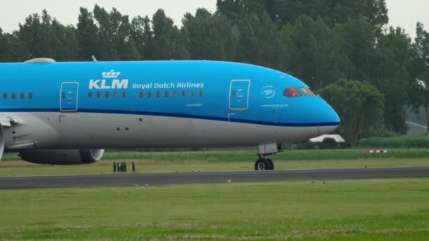 KLM Dreamliner gurulás — Stock videók