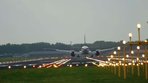 Düsenflugzeug landet — Stockvideo