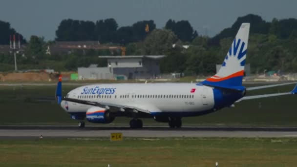 Sunexpresds Boeing 737 start — Stockvideo