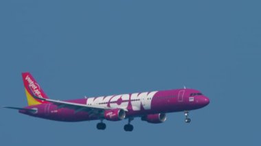 Thaivietjet Airbus A321 okyanus üzerinden yaklaşıyor.