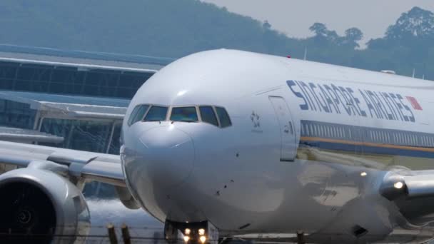 Pas startowy zawracania samolotu przed odlotem — Wideo stockowe