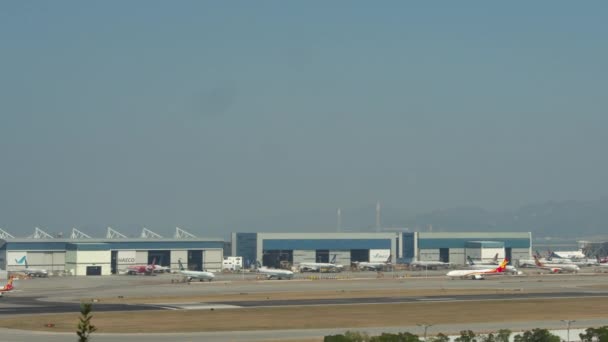 Flughafen Chek Lap Kok, Zeitraffer — Stockvideo