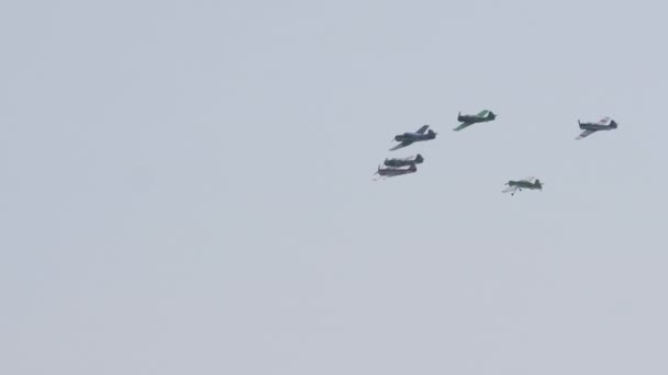 Avions sport groupe de performance vol acrobatique — Video