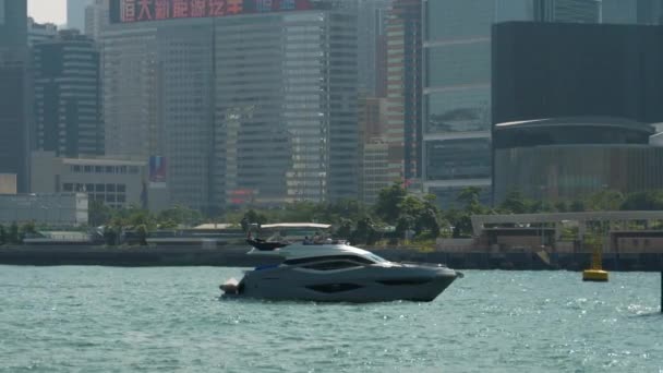 Vista de Star Ferry no Victoria Harbor de Hong Kong — Vídeo de Stock