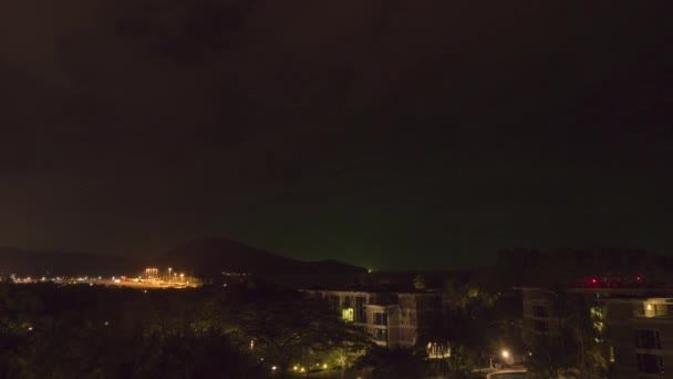 Timelapse noche del aeropuerto — Vídeos de Stock