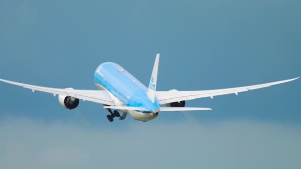 Klm Dreamliner Abflug — Stockvideo