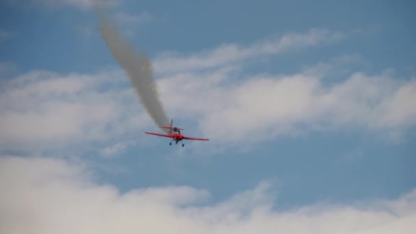 Wereldkampioen doet aerobatics — Stockvideo