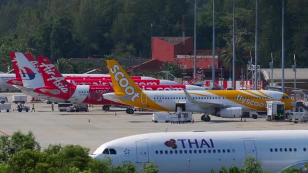 Saída da Airbus A330 Thai Airways — Vídeo de Stock