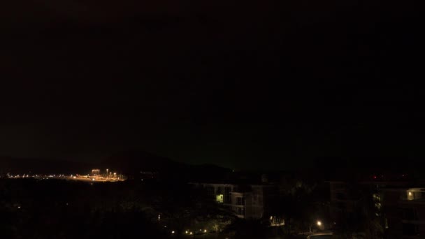 Timelapse noche del aeropuerto — Vídeo de stock