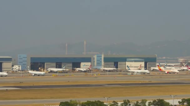Chek Lap Kok luchthaven, timelapse — Stockvideo