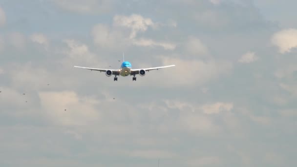 KLM Boeing 777 atterraggio — Video Stock