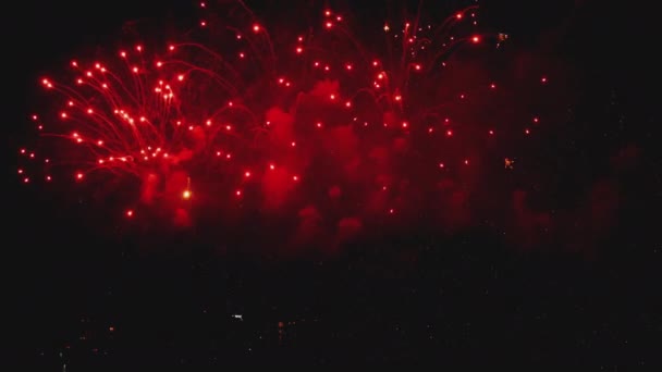 Kleurrijk van vuurwerk op City day festival — Stockvideo