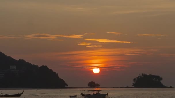 Sonnenuntergangslandschaft auf Phuket — Stockvideo