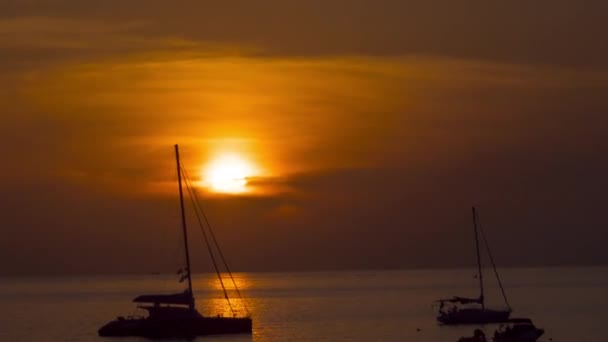 Sonnenuntergangslandschaft auf Phuket — Stockvideo