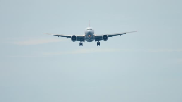 Großraumflugzeug im Anflug — Stockvideo