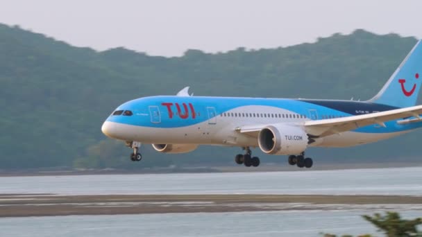 Boeing 787 Dreamliner im Anflug — Stockvideo