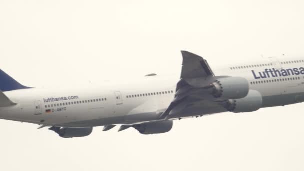 Lufthansa Boeing 747 partenza — Video Stock