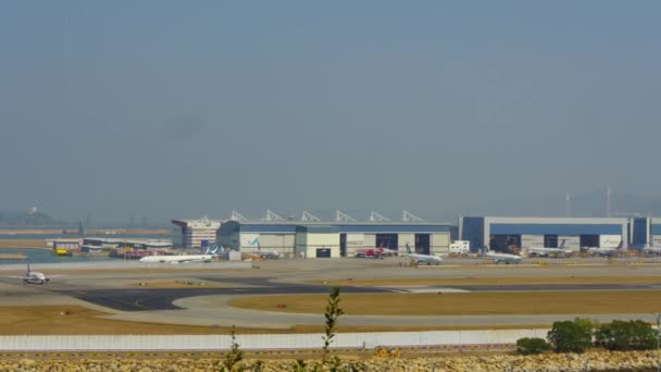 Aéroport de Chek Lap Kok, timelapse — Video