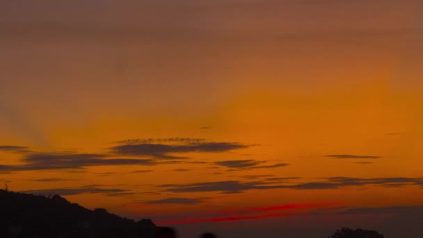 Pôr do sol paisagem em Phuket, timelapse — Vídeo de Stock