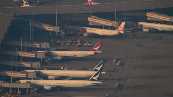 Vista aerea Chek Lap Kok International Airport, Hong Kong — Video Stock