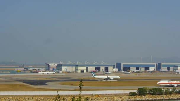 Chek Lap Kok aeroporto, timelapse — Vídeo de Stock