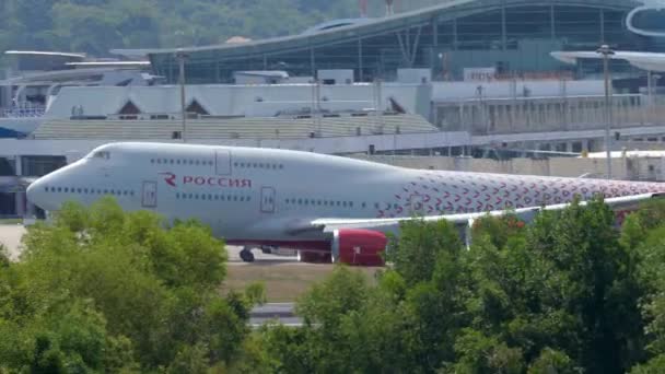 Самолёт Boeing 747 — стоковое видео