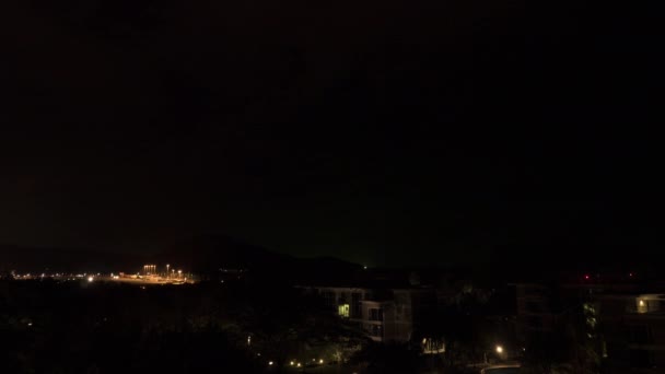 机场的夜间飞行时间 — 图库视频影像