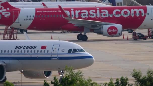 Air China Airbus A320 kołowania — Wideo stockowe