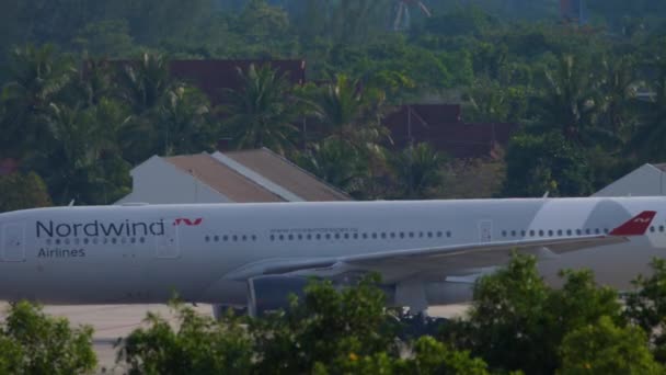 Airbus A330 відступає перед від'їздом — стокове відео