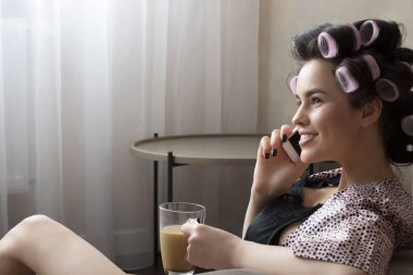 Evet ve kahve içme en güzel kadını. Kopyalama alanı