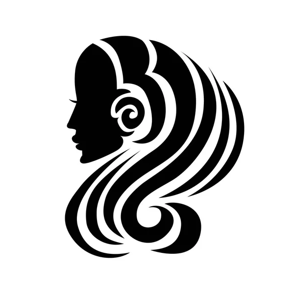 Illustration de femme aux beaux cheveux — Image vectorielle