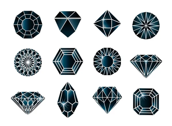 Vector conjunto de diamantes — Vector de stock