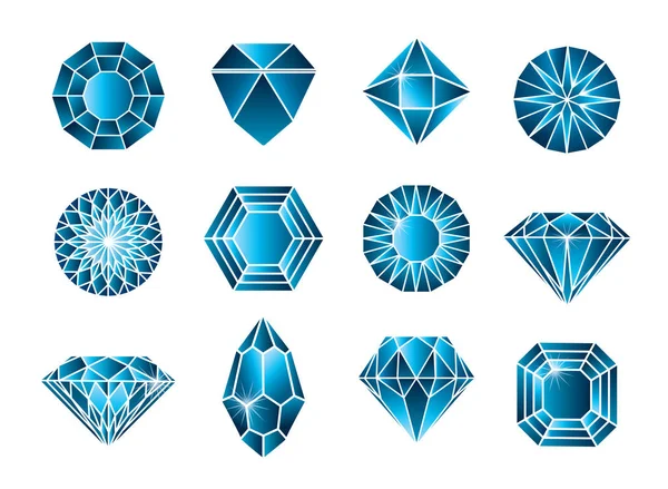 ダイヤモンドのベクトルを設定 — ストックベクタ