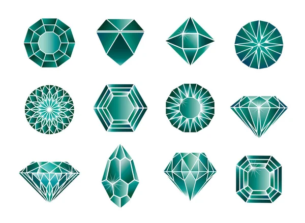 ダイヤモンドのベクトルを設定 — ストックベクタ