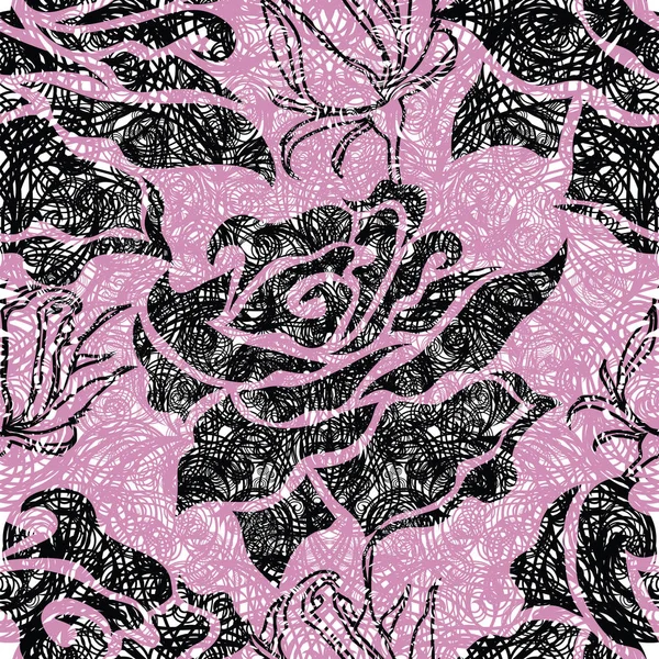 Vecteur motif floral sans couture — Image vectorielle