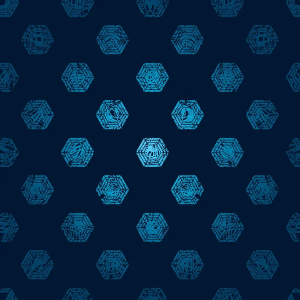 Vektor modrý vzor bezešvé z diamantů — Stockový vektor