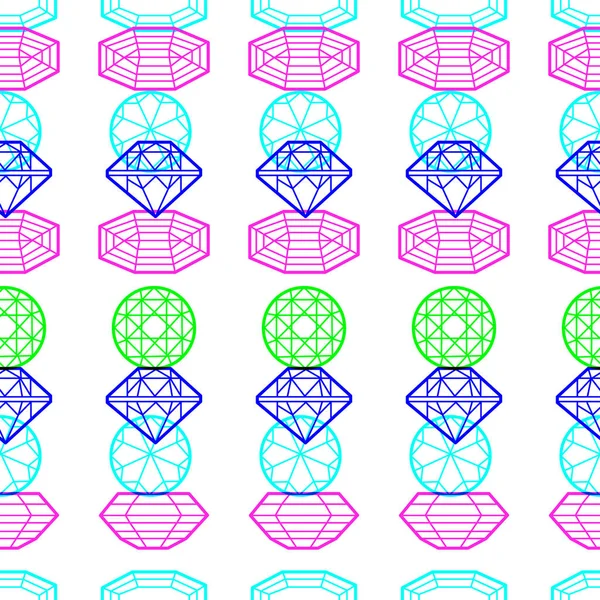 De naadloze patroon vector uit diamant — Stockvector