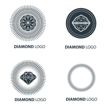 Vektör siyah elmas tasarım unsurları ayarla 