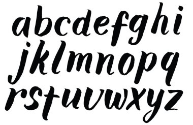 Vektör el yapımı Roma alphabe