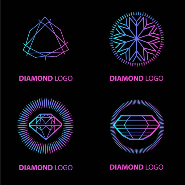 Leuchtdiamant-Logo — Stockvektor
