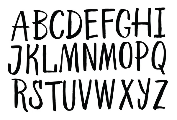 Vecteur fait à la main alphabet romain — Image vectorielle