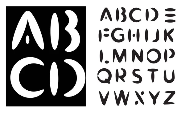 Vector lettering - font alphabet. — Stock Vector
